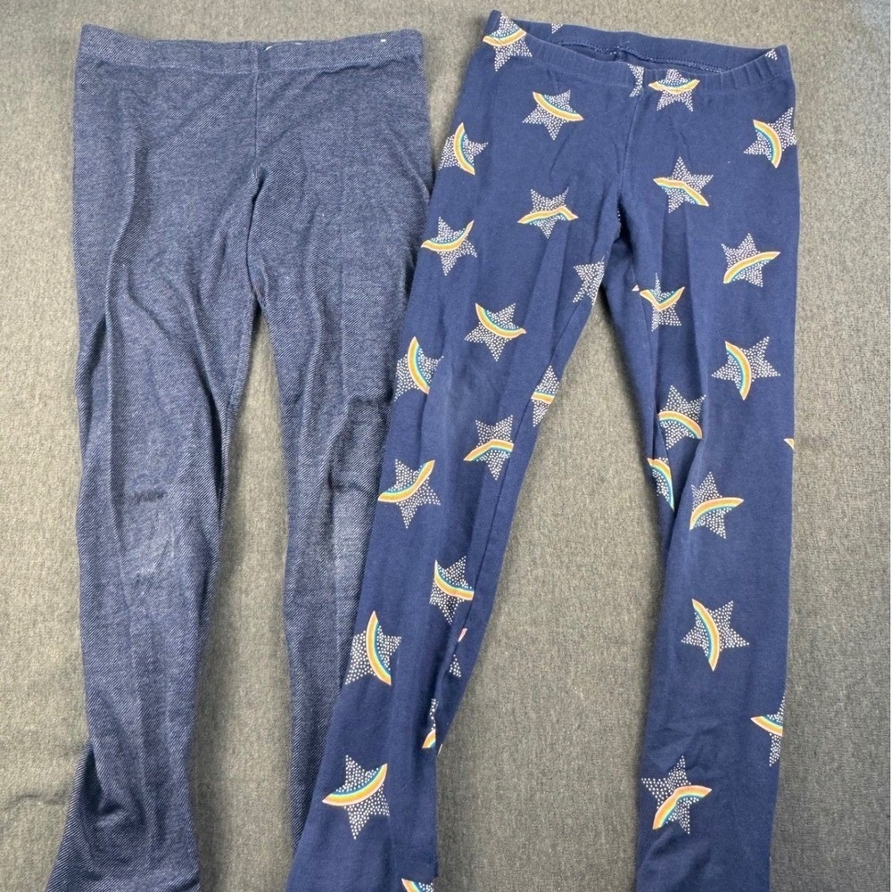 Cat & Jack Kids Girls Leggings Size M (7/8) Blue Star Print Cute Casual Pants‎